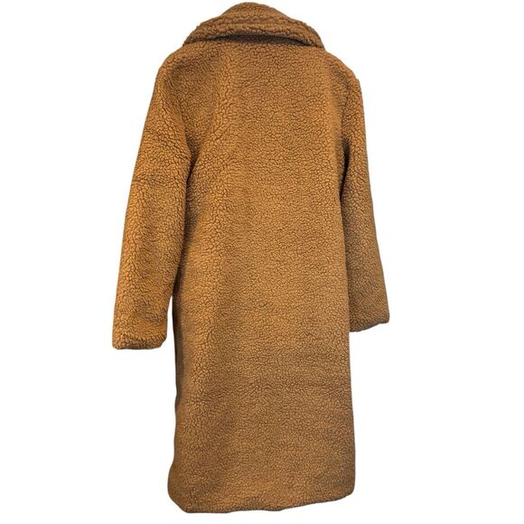 Parisian Teddy Coat Faux Shearling Mocha Longline US 10 (UK 14) NWT - Picture 3 of 12